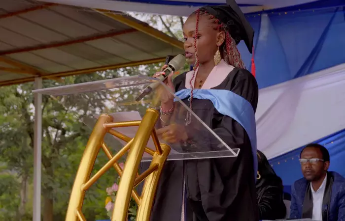 A group of medical students in a classroom setting.