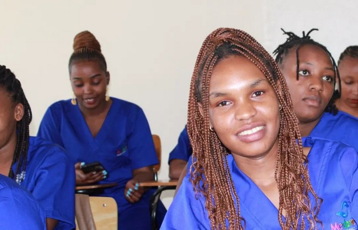 Portrait of a smiling female medical student