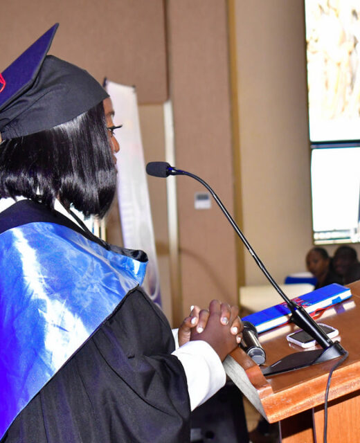 Close-up of a student's hands engaged in a creative activity